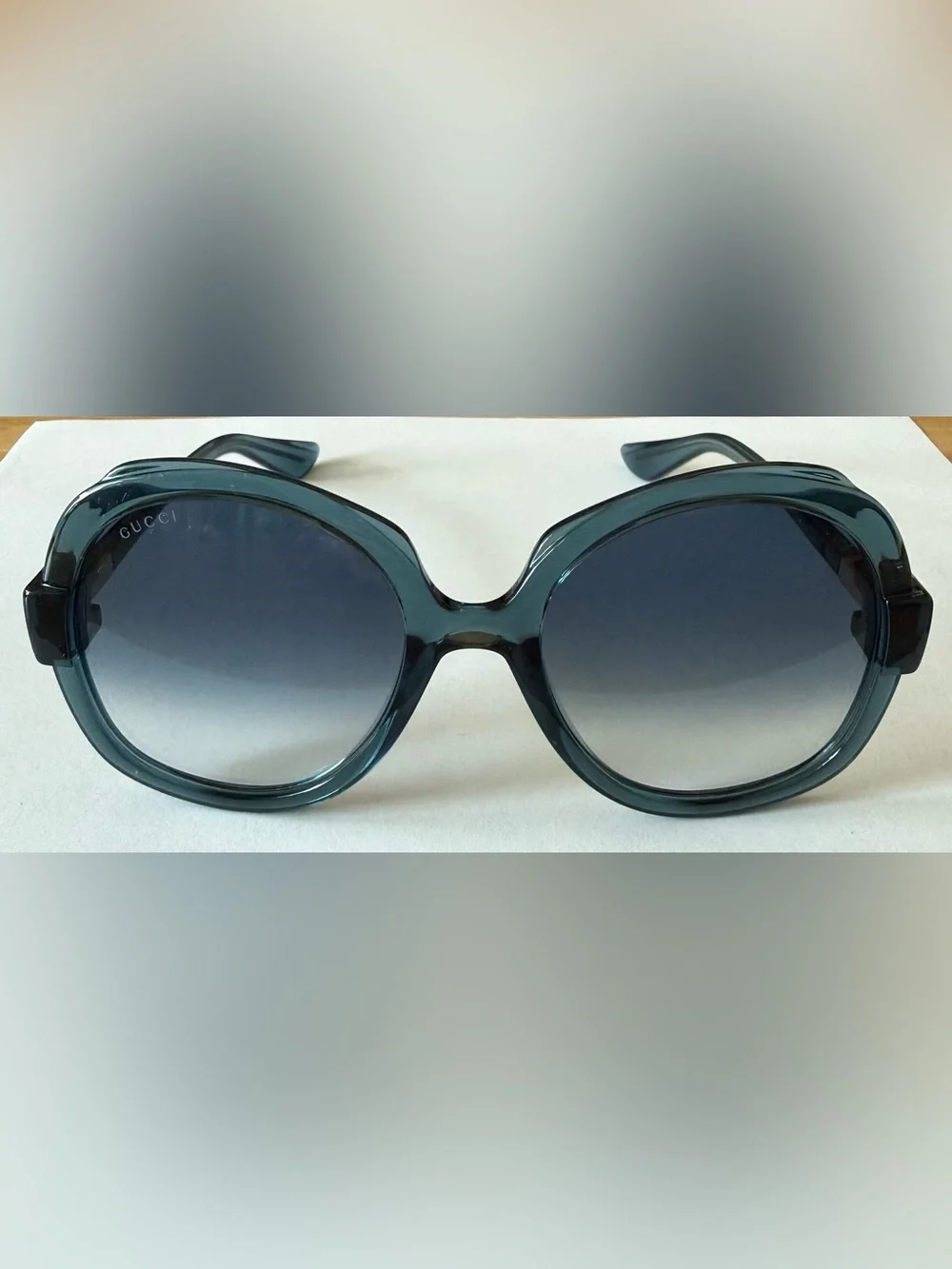 Gucci GG1432S 003 Blue Teal Oversized Sunglasses w/ Original Case & Set